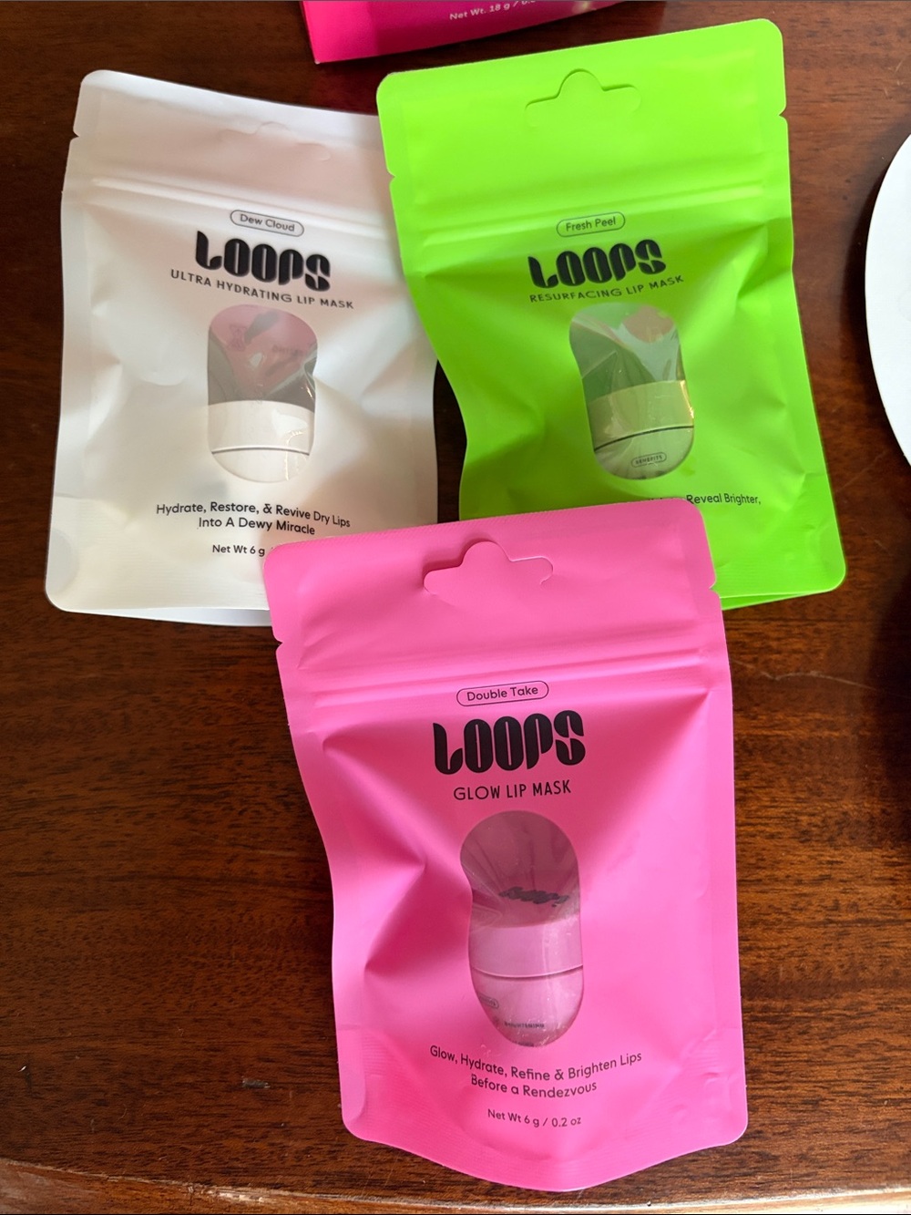 NWT Loops Beauty Luxe Lips Trio Mini Lip Mask Set - Picture 3 of 9